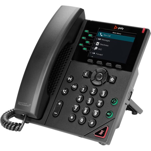 Poly VVX 350 VoIP phone 3way call capability SIP, SDP 89B68AA