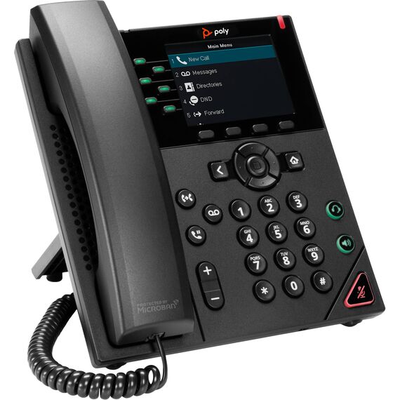Poly VVX 350 VoIP phone 3way call capability SIP, SDP 89B68AA