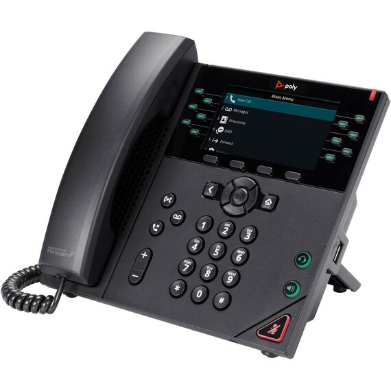 Poly VVX 450 VoIP phone 3way call capability SRTP, 8B1L7AAAC3