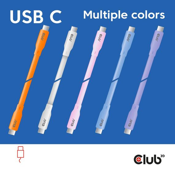 CLUB3D USB C cable purple / 2 m / USB C / USB C / USB4 | CAC-3004
