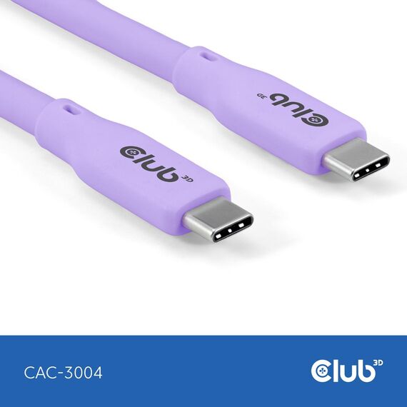 CLUB3D USB C cable purple / 2 m / USB C / USB C / USB4 | CAC-3004
