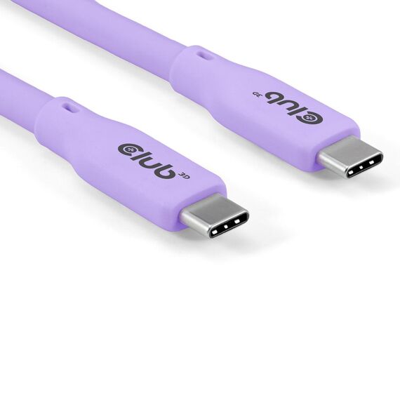 CLUB3D USB C cable purple / 2 m / USB C / USB C / USB4 | CAC-3004