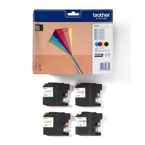 Brother LC223 - 4-pack - black, yellow, cyan, magent | LC223VALBP