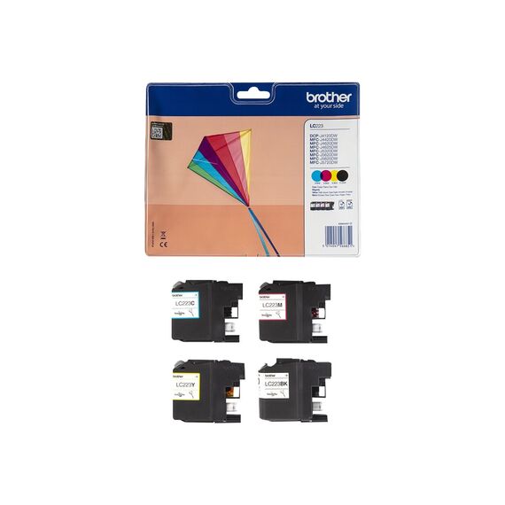 Brother LC223 - 4-pack - black, yellow, cyan, magent | LC223VALBP