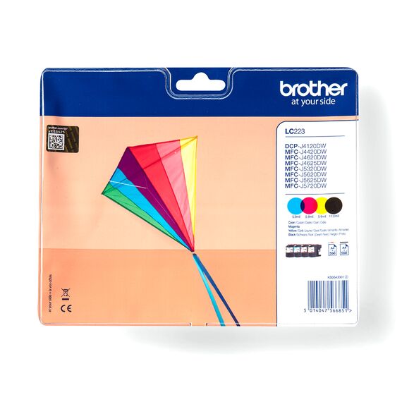 Brother LC223 - 4-pack - black, yellow, cyan, magent | LC223VALBP