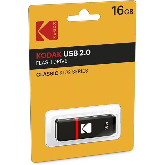 Kodak USB Flash Drive 16 GB - K100 Classic Black mat Casing Series
