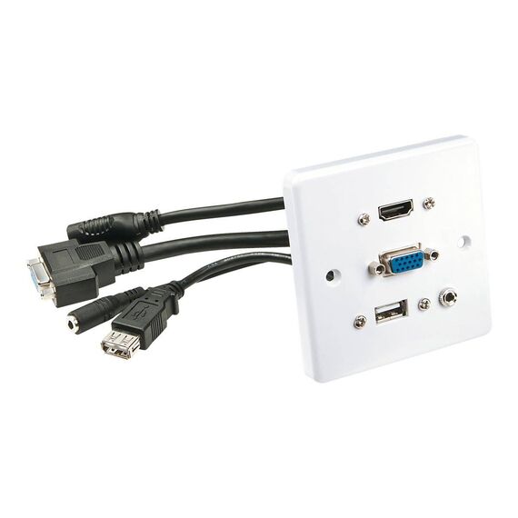 LINDY Multi AV Faceplate Faceplate wall mountable 60220