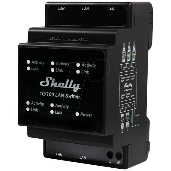Shelly LAN Switch / Smart switch / Plastic / Blac | Shelly_Switch