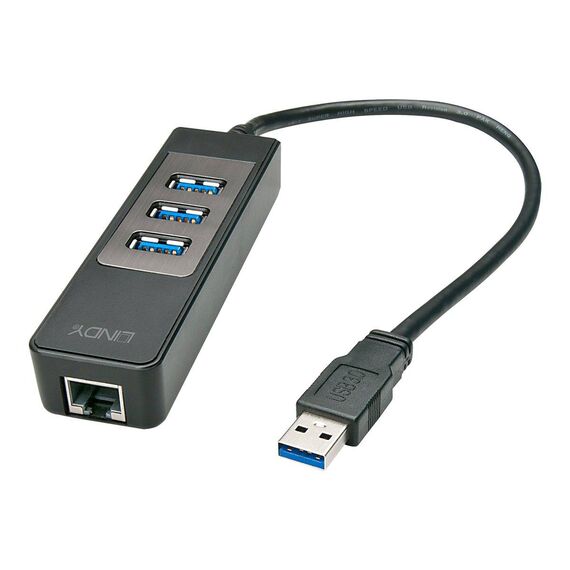 Lindy USB 3.1 Hub & Gigabit Ethernet Adapter Network USB 43176