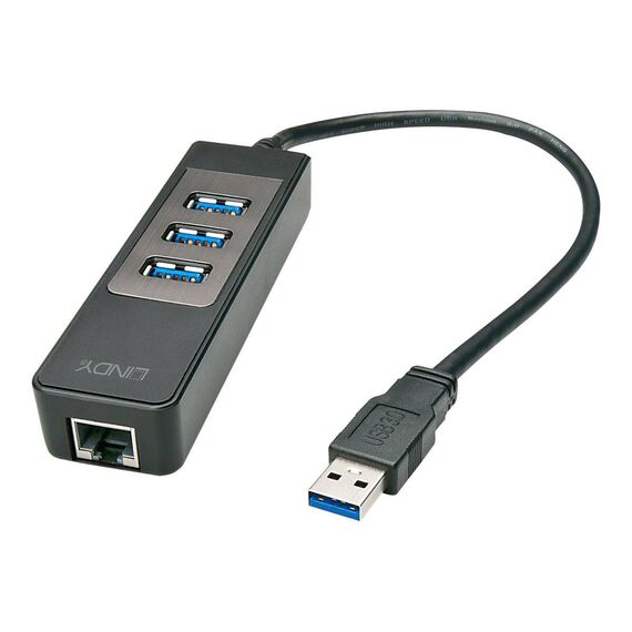 Lindy USB 3.1 Hub & Gigabit Ethernet Adapter Network USB 43176