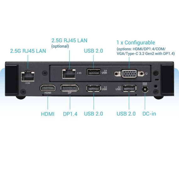 ASUS PC PN43BBN200MD Intel N200 Black 90MR0172M00040