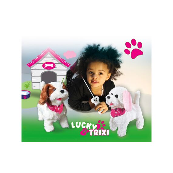 Lucky RC Furry Dog white/brown 27MHz | 460340