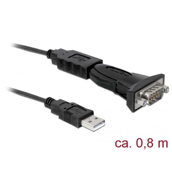 DeLOCK - Serial cable - USB (M) to DB-9 (F) - 1.8 m - bla | 66281