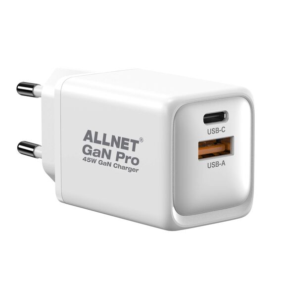 ALLNET power supply QC USB-C PD GaN power supply 45 Watt
