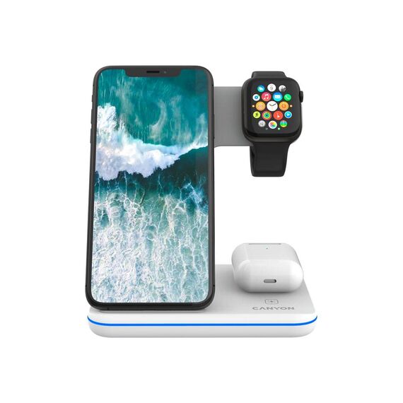 Canyon WS303 Wireless charging stand 3in1 15 CNSWCS303W