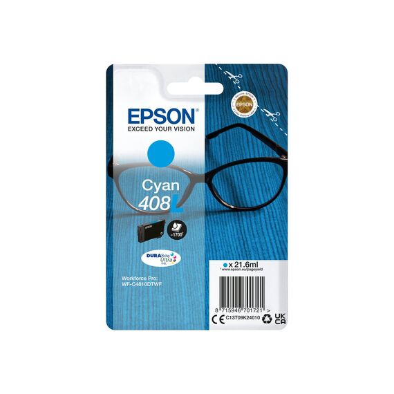 Epson 408L 21.6 ml cyan original blister ink C13T09K24010