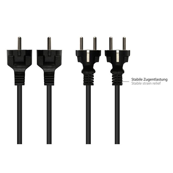 Alcasa P0030-S015 / 1.5 m / Power plug type E+F / C13 coupler / H