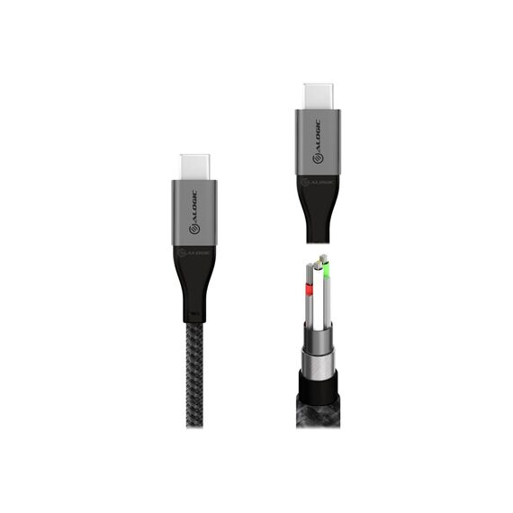 Alogic Super Ultra - USB cable - 24 pin USB-C (M) t | ULCC203-SGR