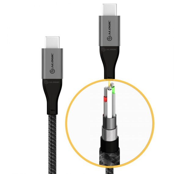 Alogic Super Ultra - USB cable - 24 pin USB-C (M) t | ULCC203-SGR