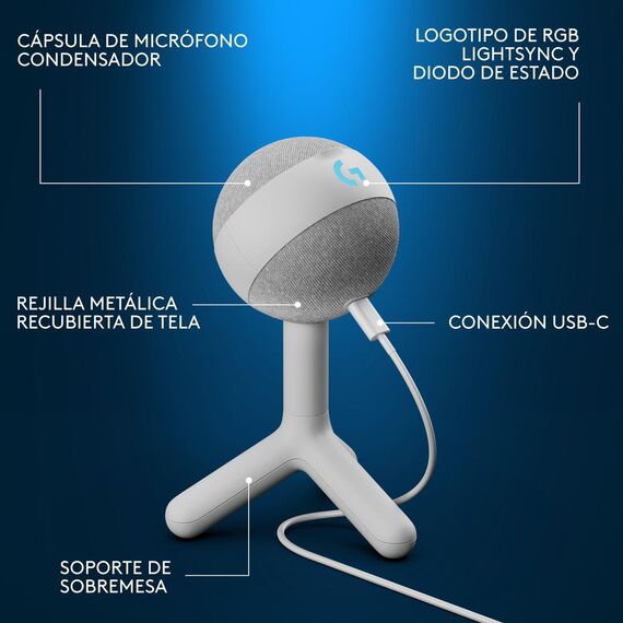 Logitech G Yeti Orb - Microphone - USB - white | 988-000558