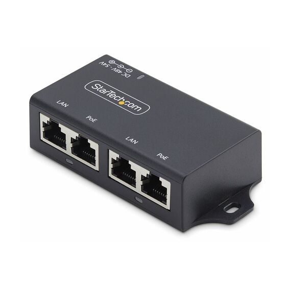 StarTech.com 2-Port Gigabit PoE+ Injector, | AF221CE-POE-INJECTOR