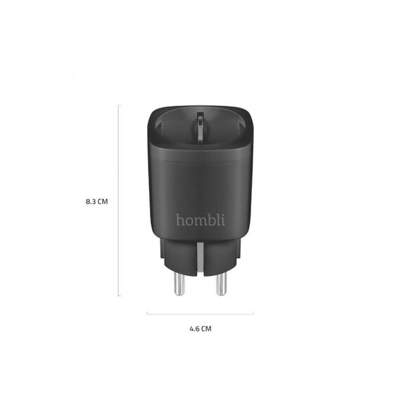 Hombli Smart Socket EU - Black, Wireless, Wi-Fi, Indo | HBSS-0100