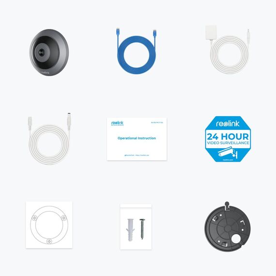 Reolink Fisheye Series W520 - 6MP Indoor Fisheye Wi-Fi Camera, 36