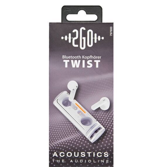 2GO Bluetooth Headset Acoustic Twist True Wireless  797600