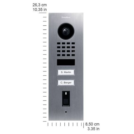 Doorbird IP Video Türst. D1102FV Fingerpr. Edels. V2A 423872295