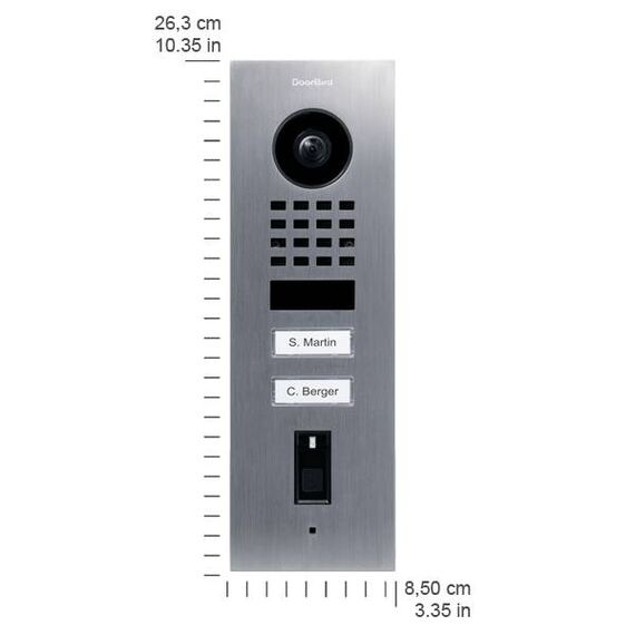 Doorbird IP Video Türst. D1102FV Fingerpr. Edels. V2A 423872295