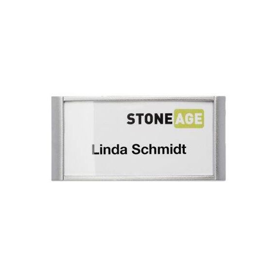 DURABLE CLASSIC Name badge for 30 x 65 mm magnet silver 854023