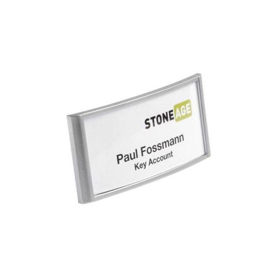 DURABLE CLASSIC Name badge for 30 x 65 mm magnet silver 854023