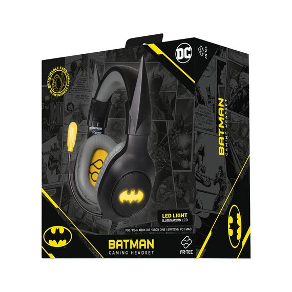 FR-TEC Gaming Headset Batman with Detachable Ears / Hea | BATHEAD