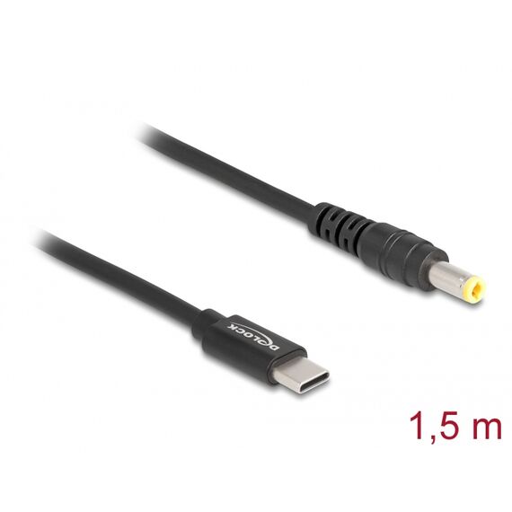Delock - Power cable - 24 pin USB-C (M) to DC jack 5.5 x  | 87978
