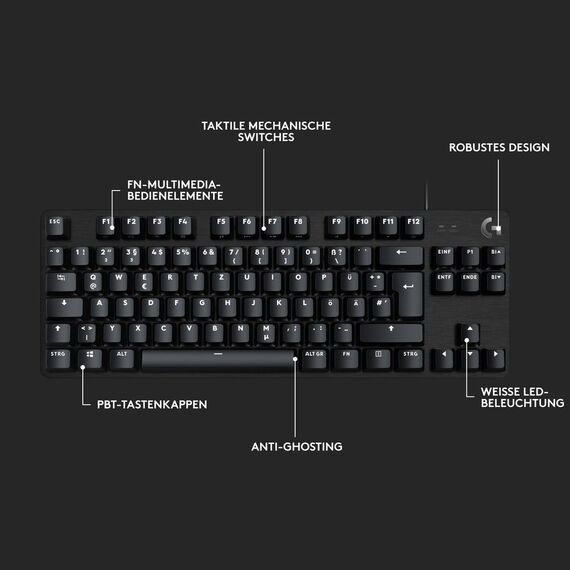 Logitech G G413 TKL SE Mechanical Gaming Keyboard, W | 920-010826