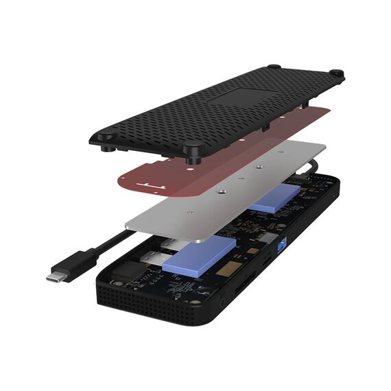 ICY BOX 11-in-1 Mobile with Triple Video Output - D | IB-DK2116-C