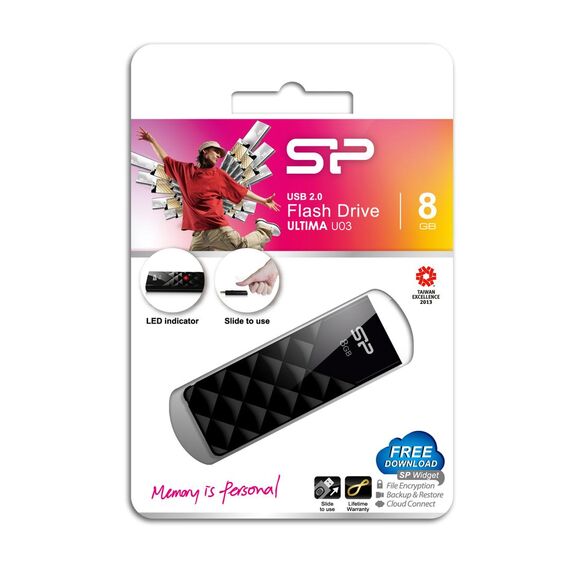 SILICON POWER Ultima U03 - USB flash drive - 8 | SP008GBUF2U03V1K