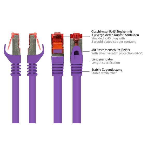 Alcasa 7.5m Cat5e / 7.5 m / Cat6 / S/FTP (S-STP) / RJ | 8060-075V