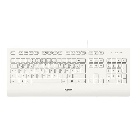 Logitech K280e - Keyboard - USB - German - white | 920-008319