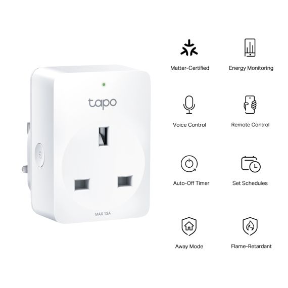 Tapo P110M V1 - Smart plug - wireless - 802.11b/g/n, Bluetooth -