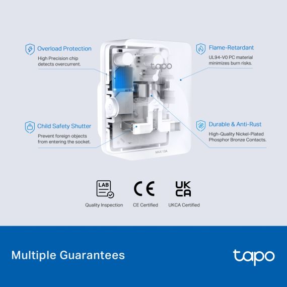 Tapo P110M V1 - Smart plug - wireless - 802.11b/g/n, Bluetooth -