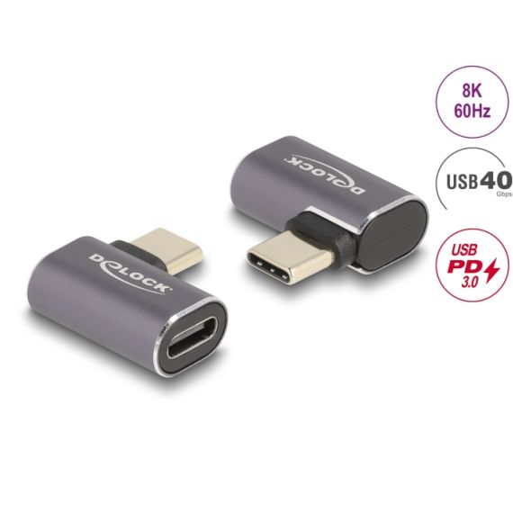 Delock - USB adapter - 24 pin USB-C (M) left/right angled | 60047