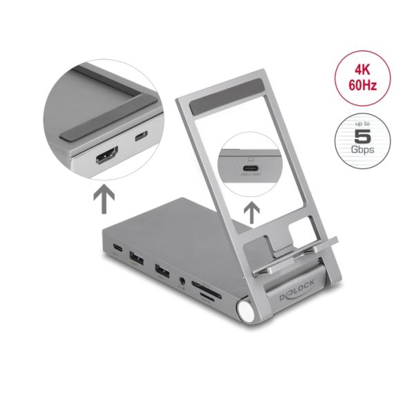 Delock - Docking station + notebook/tablet stand - USB-C  | 88199