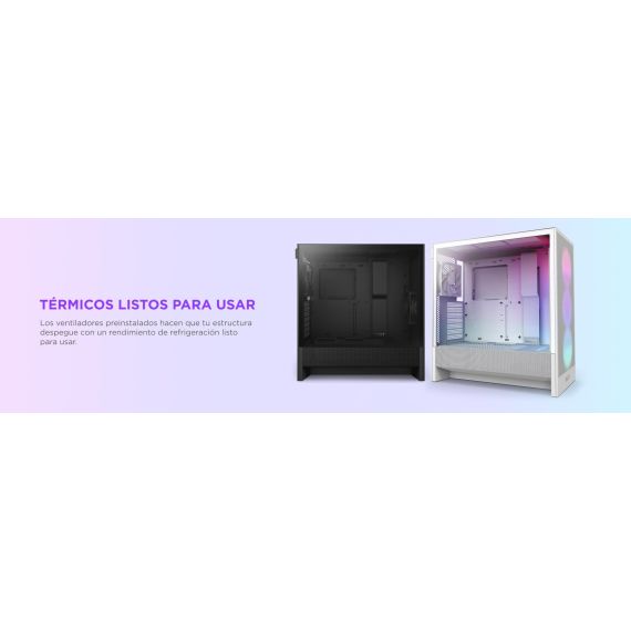 NZXT H5 Flow RGB, Midi Tower, PC, Black, ATX, EATX, | CC-H52FB-R1