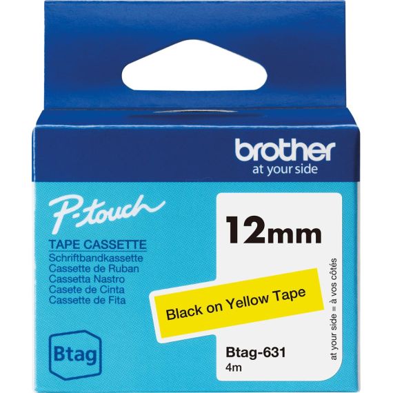Brother BTAG-631 - Black on yellow - Roll (1.2 cm x 4 m | BTAG631