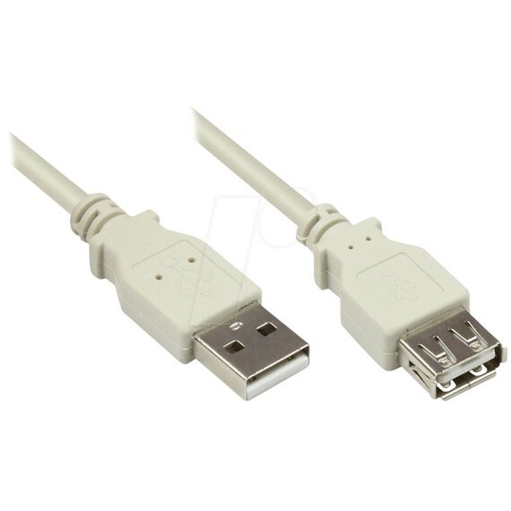 Alcasa 2511-OF2 / 1.8 m / USB A / USB A / USB 2.0 / Male/Female /