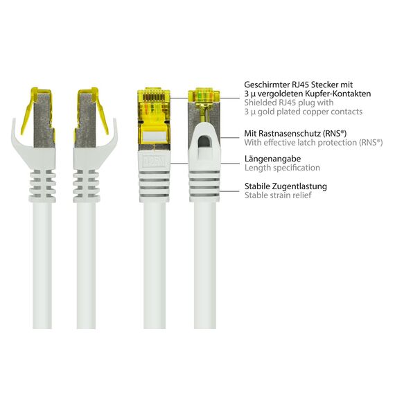 Alcasa 0.15m Cat7 RJ-45 / 0.15 m / Cat7 / S/FTP (S-S | 8070R-002W