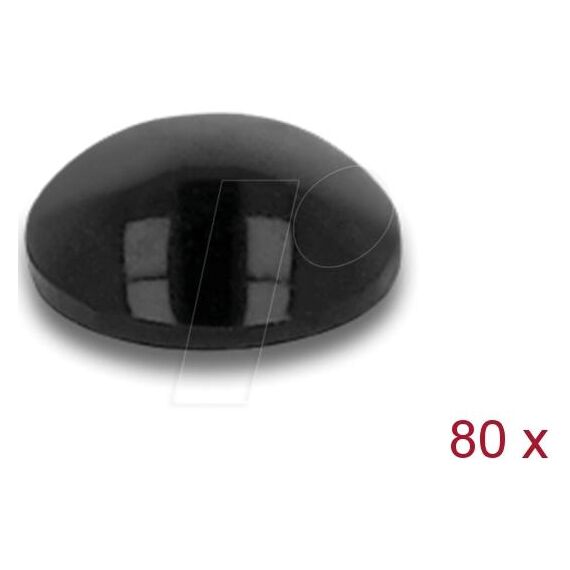 DeLOCK - Rubber feet - black | 18307
