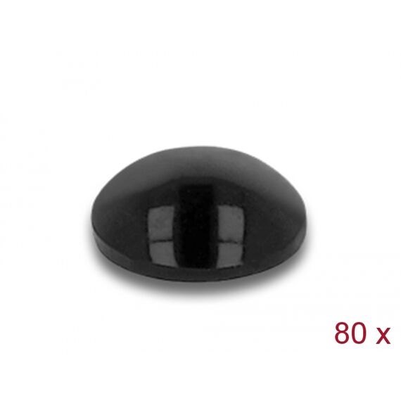 DeLOCK - Rubber feet - black | 18307