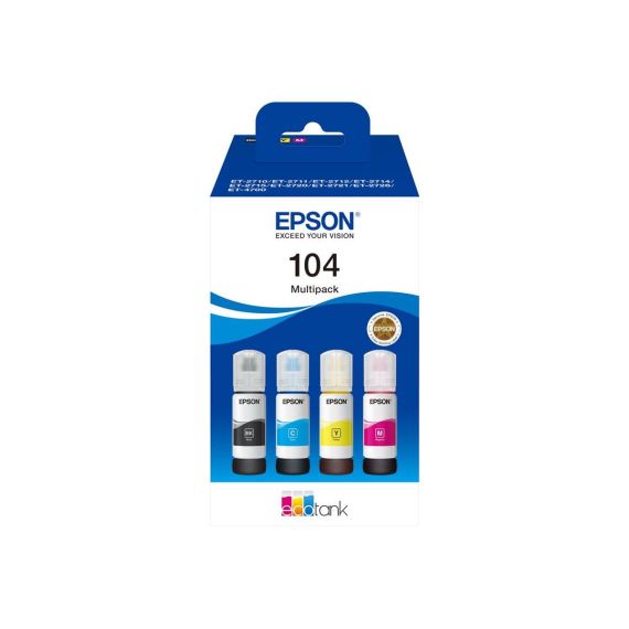 Epson EcoTank 104 4pack black, yellow, cyan, C13T00P640